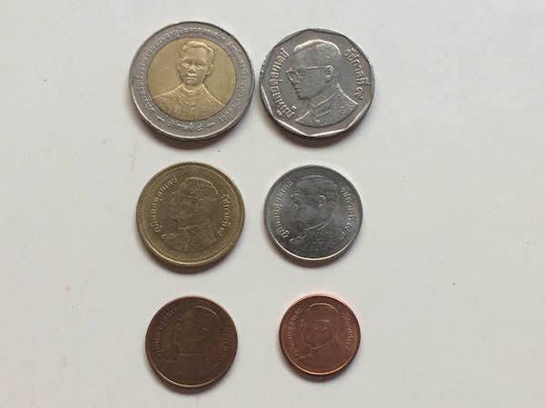 タイで流通している硬貨