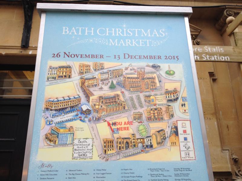 「Bath Christmas Market」の会場地図