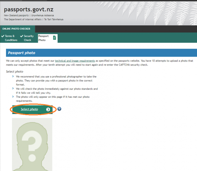 Photo Checkerでニュージーランドの学生ビザの申請に使える写真か確認する方法4