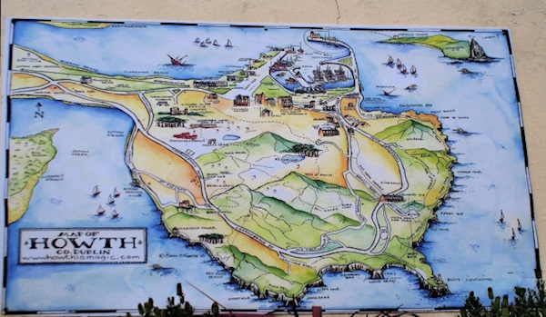 アイルランドの街「Howth(ハウス)」の地図
