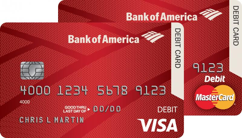 Bank of Americaのデビットカード