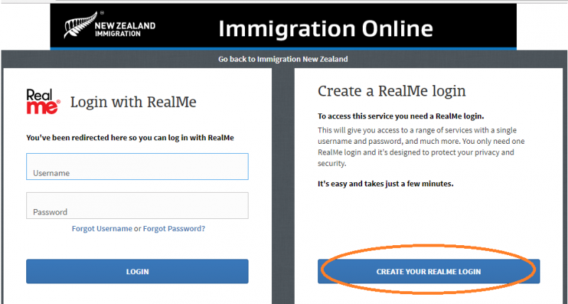 ニュージーランド学生ビザ申請方法「RealMeに登録する2」