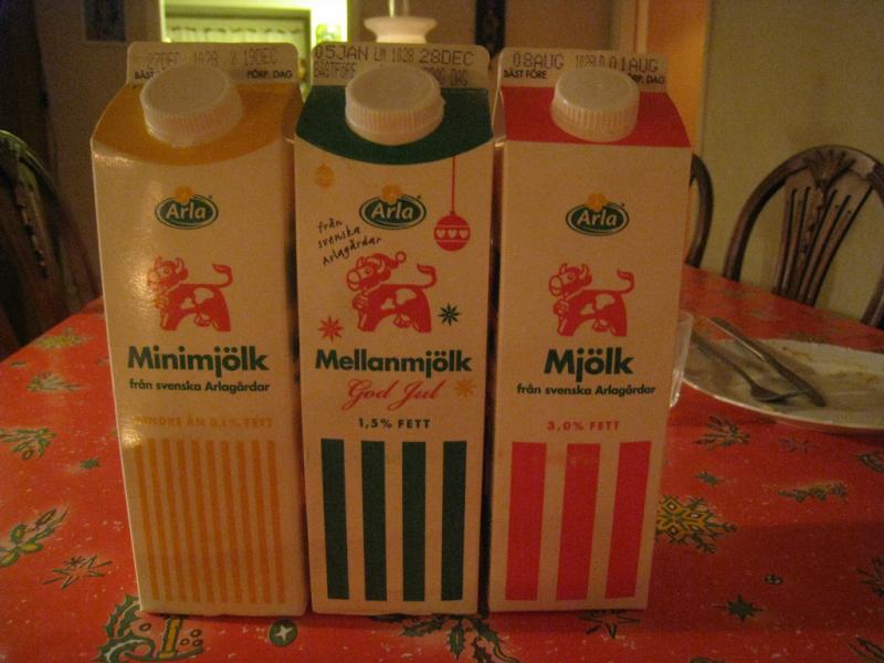 牛乳のパッケージは見た目もかわいいです