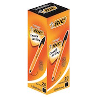 Amazon.co.jp BIC 油性ボールペン オレンジ 1.0 E-ORMJ20EGBLK 黒 20本