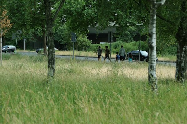 ベルリンの公園で遊ぶ子供達