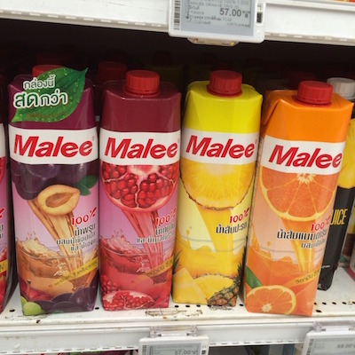 タイの「MALEE」のジュース