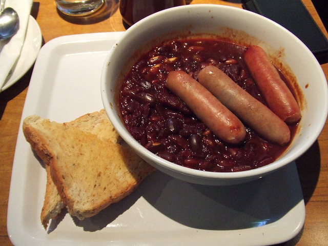 Sausages and beans